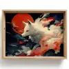 Witte vos - wolken - maan Dienblad Rechthoek middel -z3d_shopping