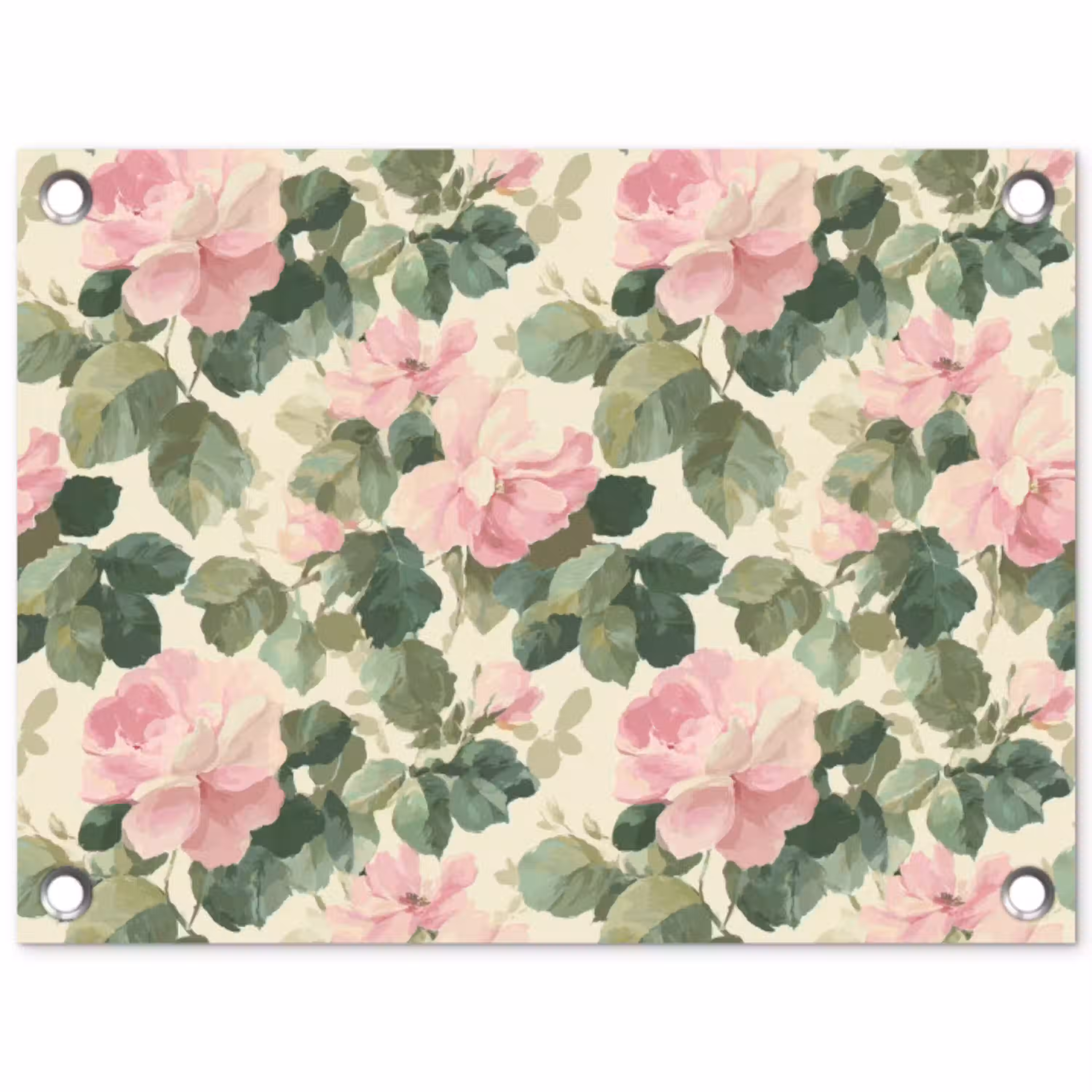 Rozen - Botanisch - Roze tuinposter los doek klein 239 -3d