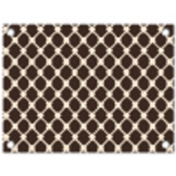 Bruin - Ruitpatroon - Geometrisch tuinposter los doek klein 239 -3d