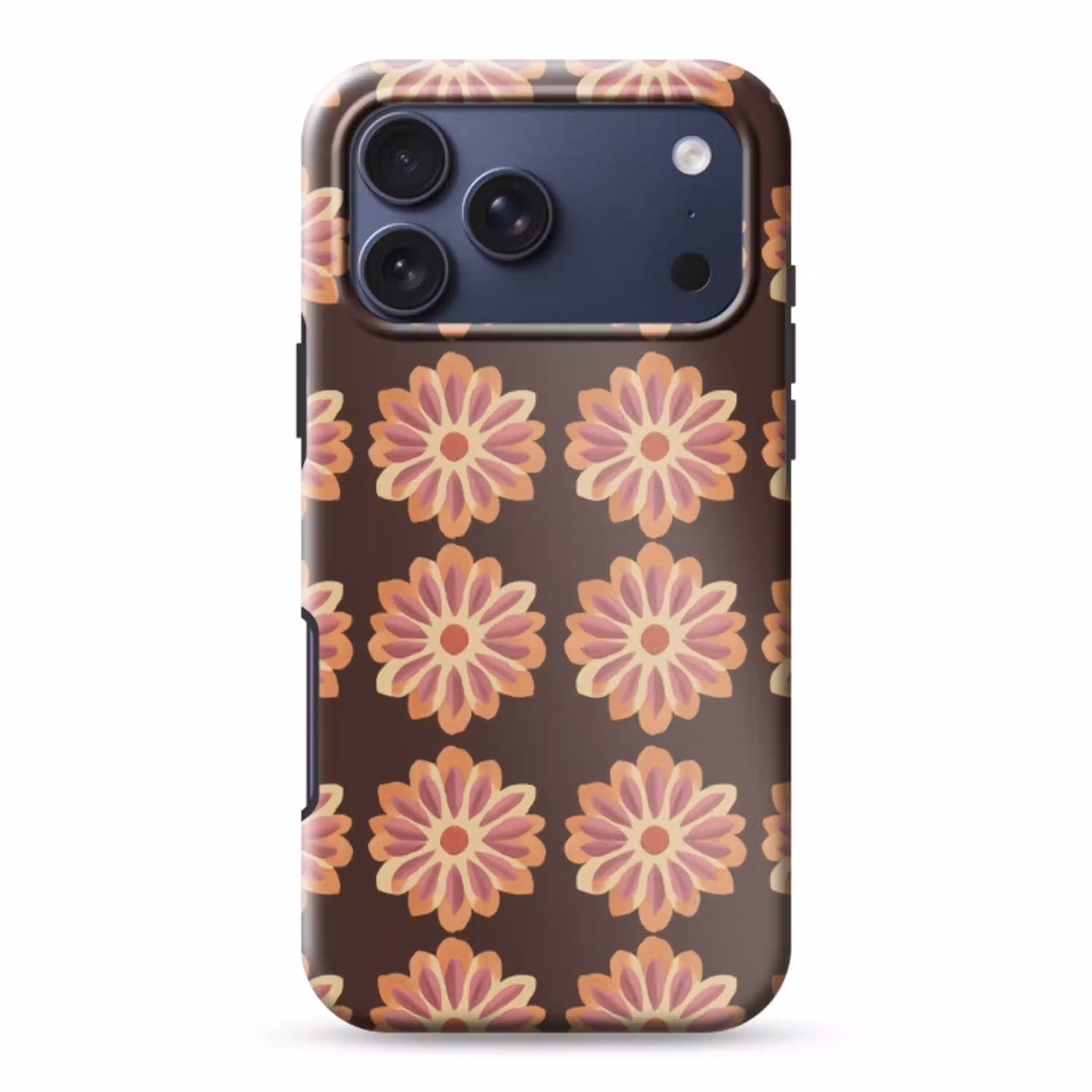 Bloemen - Patroon - Bruin Toughcase MagSafe Apple iPhone 17 Pro Max klein 1019 -3d