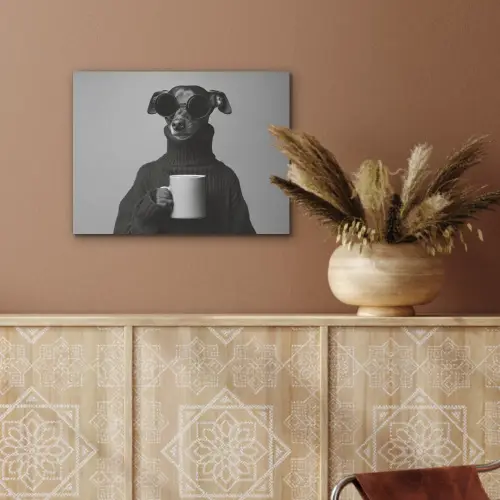 Coltrui - Hond - Bril - Mok PET vilt klein -sfeer4