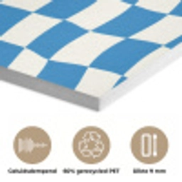 Golvend - Patroon - Blauw PET vilt klein 837 -closeup_NL
