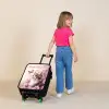 Kitten - Vlinders - Paars - Bloemen Kinderkoffer - Zwart klein -sfeer1
