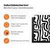 Modern - Lijnen - Zwart Inductie beschermer vinyl 3mm klein 276 -zzzzzzz-td-ups