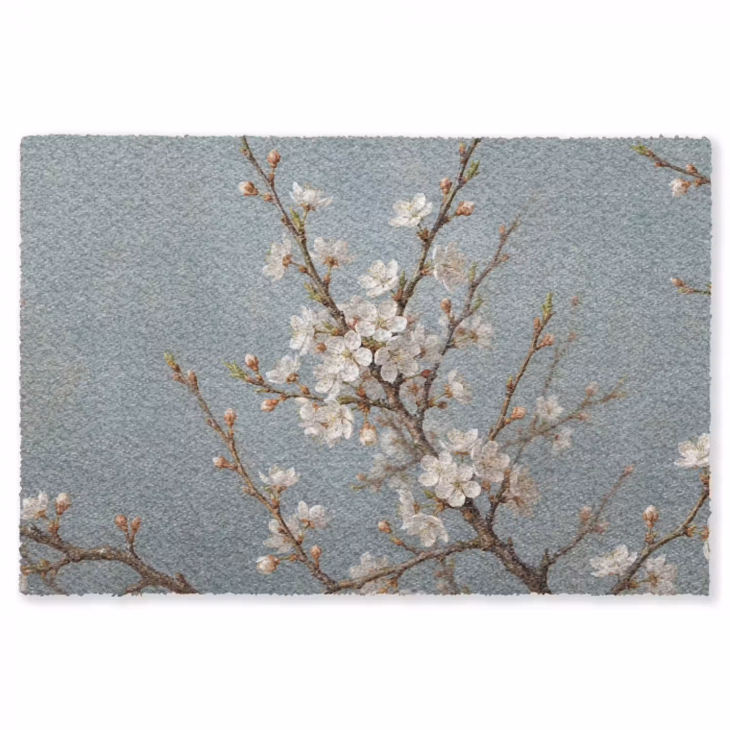 Botanisch - Stilleven - Blauw Vloerkleed Rechthoek klein -3d
