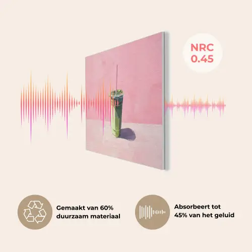 Beker - Rietje - Minimalistisch - Groen PET vilt klein -USP_NL