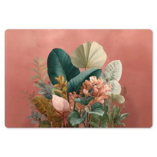 Tropische bladeren - Bloemen - Roze - groen Placemat vinyl groot -zzsfeer1_Kitchenyeah-website