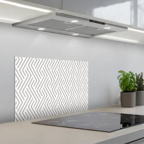 Grafisch - Patroon - Modern - Opvallend keuken achterwand spatscherm klein 900 -3d_schuin