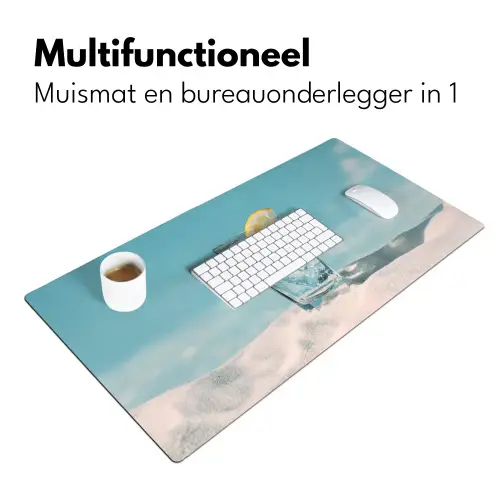 Glas - ijsblokjes - Citroen Muismat XXL klein -sfeer4