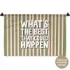 What's the best that could happen - Strepen - Groen - Roze Wandkleed katoen klein -t3d_DE