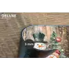 Sneeuwpop - Familie - Kleurrijk Placemat vinyl groot -closeup