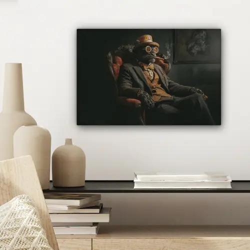 Kat - Pak - Oranje - Sigaar canvas 2cm klein -sfeer6