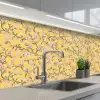 Bloemen - Motief - Geel keuken achterwand 2 middel 871 -3d_schuin