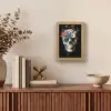 Bloemen - Schedel - Kleurrijk Light Box met kabel (Tafellamp) klein -sfeer2