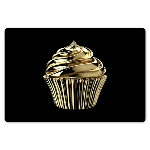Cupcake - Eten - Goud - Zwart Placemat vinyl groot -zzsfeer1_Kitchenyeah-website