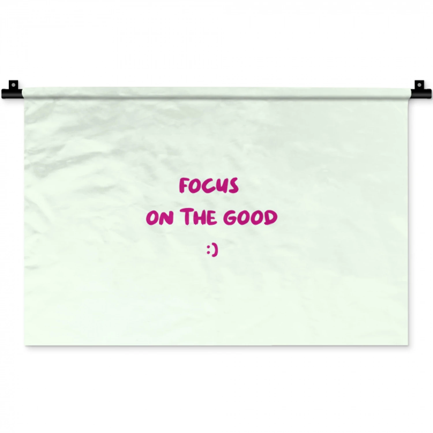 Focus - Beige - Roze - Smiley Wandkleed katoen klein -zz3d