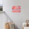 Roze - Surfen - Zee tuinposter los doek klein -sfeer8
