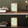 Organische lijnen - Mintgroen - Marmer Light Box met kabel (Tafellamp) klein -sfeer3