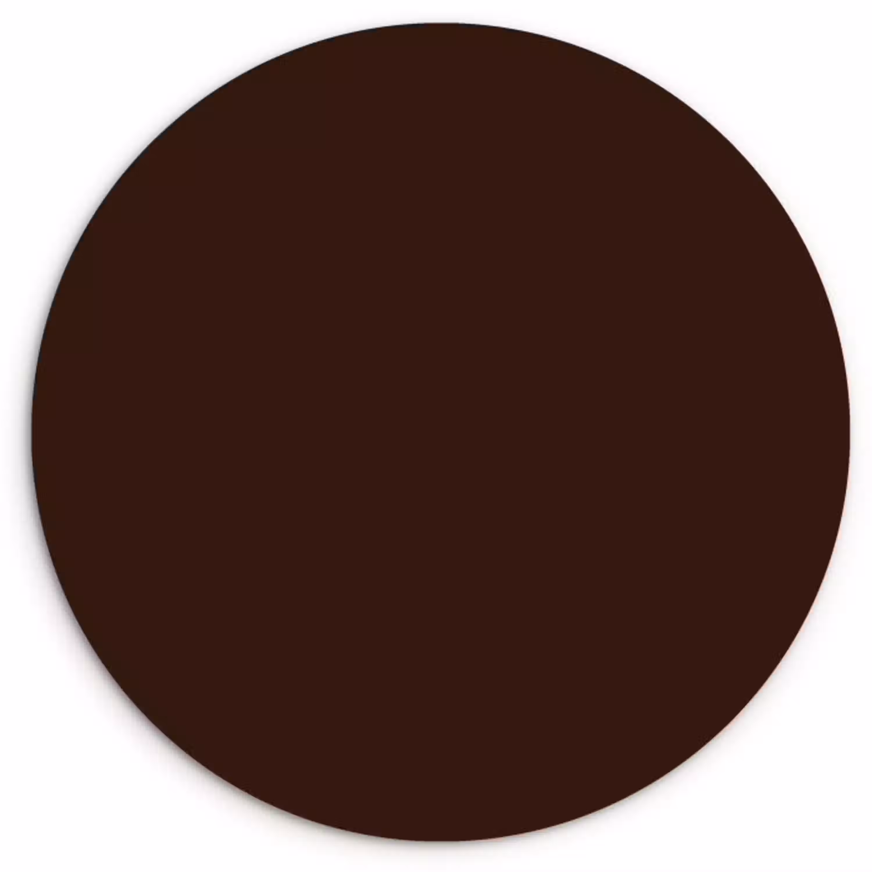 Dark - Chocolate - Bruin Wandcirkel kunststof plaat 5mm dik klein 188 -3d