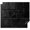 Zwart - Tegels - Steen Inductie beschermer vinyl 3mm middel -3d
