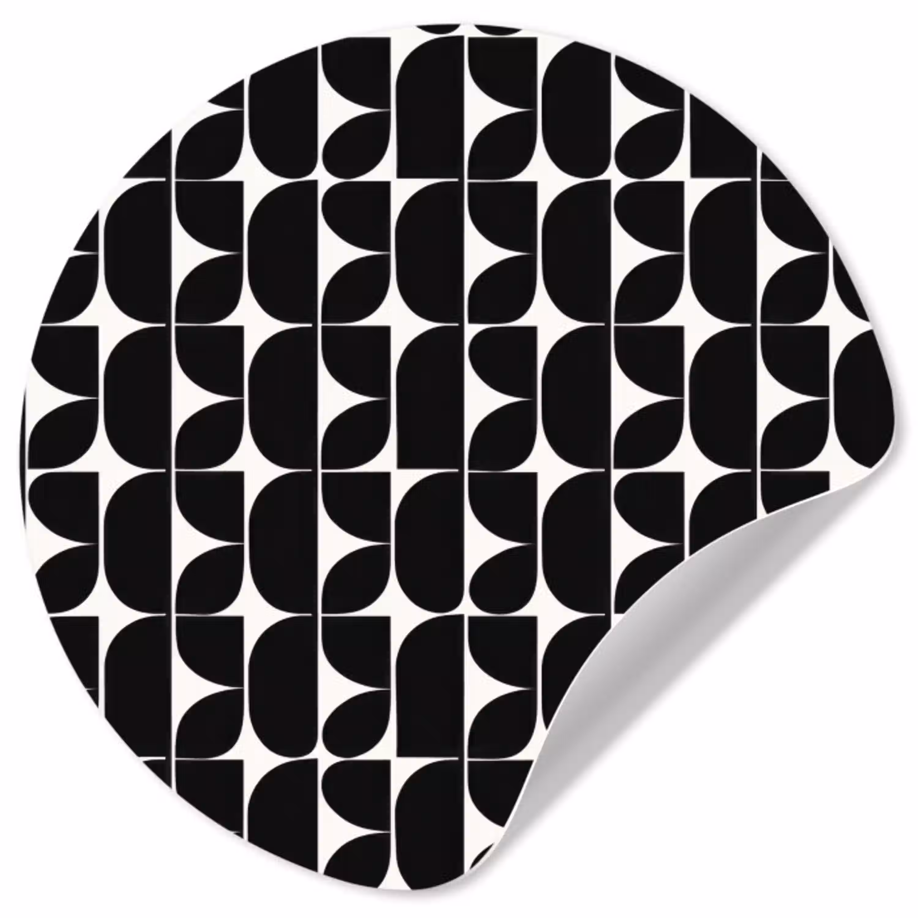 Modern - Geometrisch - Zwart Wandcirkel behangsticker klein 186 -3d