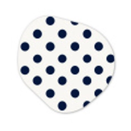 Klassiek - Stippen - Blauw Wandcirkel Organisch Forex 3mm klein 629 -3d