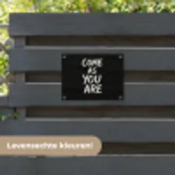 Quote - Zwart - Simpel tuinposter los doek klein -sfeer3