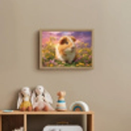 Cavia - Kleurrijk - Bloemen Light Box met batterij (Wandlamp kind) middel -sfeer2_kind