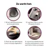 Zandloper - Symmetrisch - Rood - Paars Inductie beschermer vinyl 3mm klein -zzzzzzz-cc-werking
