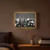 Bubbels - Proosten - Champagneglazen - Stadslichten Light Box met batterij (Wandlamp) middel -sfeer4