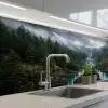 Waterval - Bomen - Bergen keuken achterwand 2 middel -3d_schuin