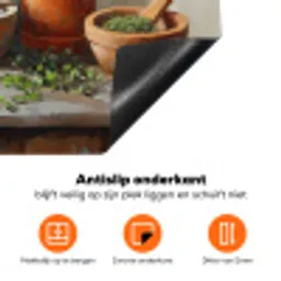 Potten - Kruiden - Hout Inductie beschermer vinyl 3mm klein -zzzzzzz-td-onderkant