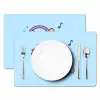 Corgi - Koptelefoon - Blauw - Muzieknoten Placemat vinyl groot -zzsfeer2_Kitchenyeah-website