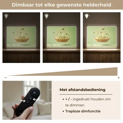 Pistache - Taart - Noten - Eten Light Box met batterij (Wandlamp) middel -USP_dimbaarNL