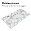 Grijs - Marmer - Klassiek - Aders Muismat XXL klein 681 -sfeer4