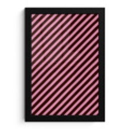 Strepen - Roze - Bruin fotolijst zwart zonder passe partout klein 224 -3d
