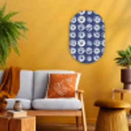 Borden - Floraal - Blauw Wandcirkel Ovaal Forex klein 630 -sfeer4
