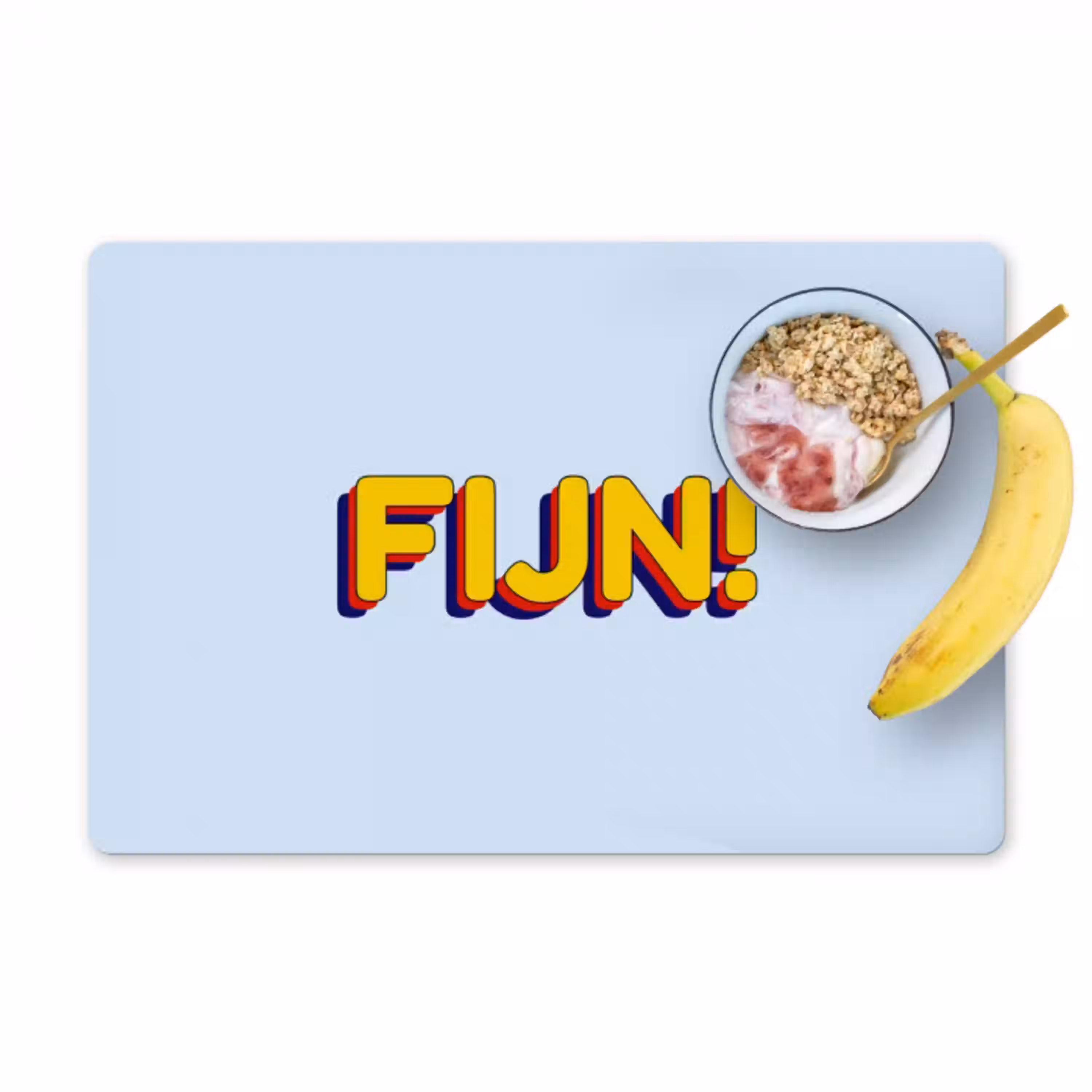 Fijn - Geel - Oranje Placemat vinyl groot -zzzproduct_Kitchenyeah-website