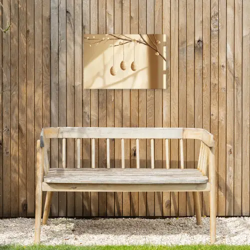 Beige - Paastak - Eieren Tuinposter op houten frame 2 cm dik klein -sfeer4