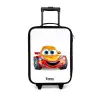 Raceauto met gezicht Kinderkoffer - Zwart klein -3d