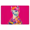 Lama - Kimono - Bloemenkrans - Felroze Placemat vinyl groot -zzsfeer1_Kitchenyeah-website