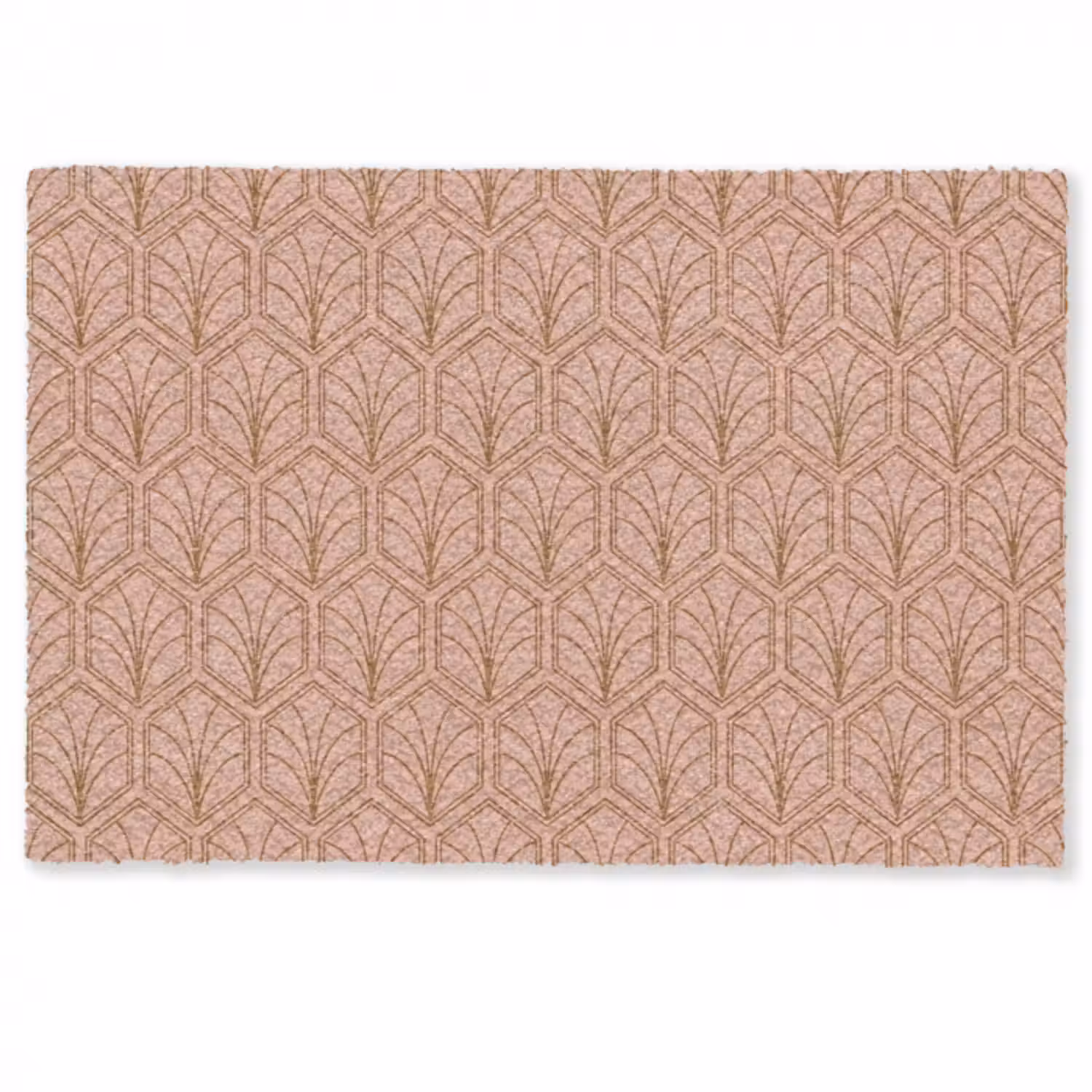 Fußmatte - Lachsrosa - Muster - Geometrisch