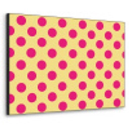 Roze - Stippen - Geel Textielframe zwart klein 947 -3d