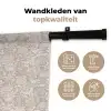 Bloemenprint - Grijs - Crème Wandkleed katoen klein 269 -sfeer2