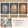 Droogbloemen - Beige - Bloemen - Natuur Light Box met kabel (Tafellamp) klein -USP_lichtkleurNL