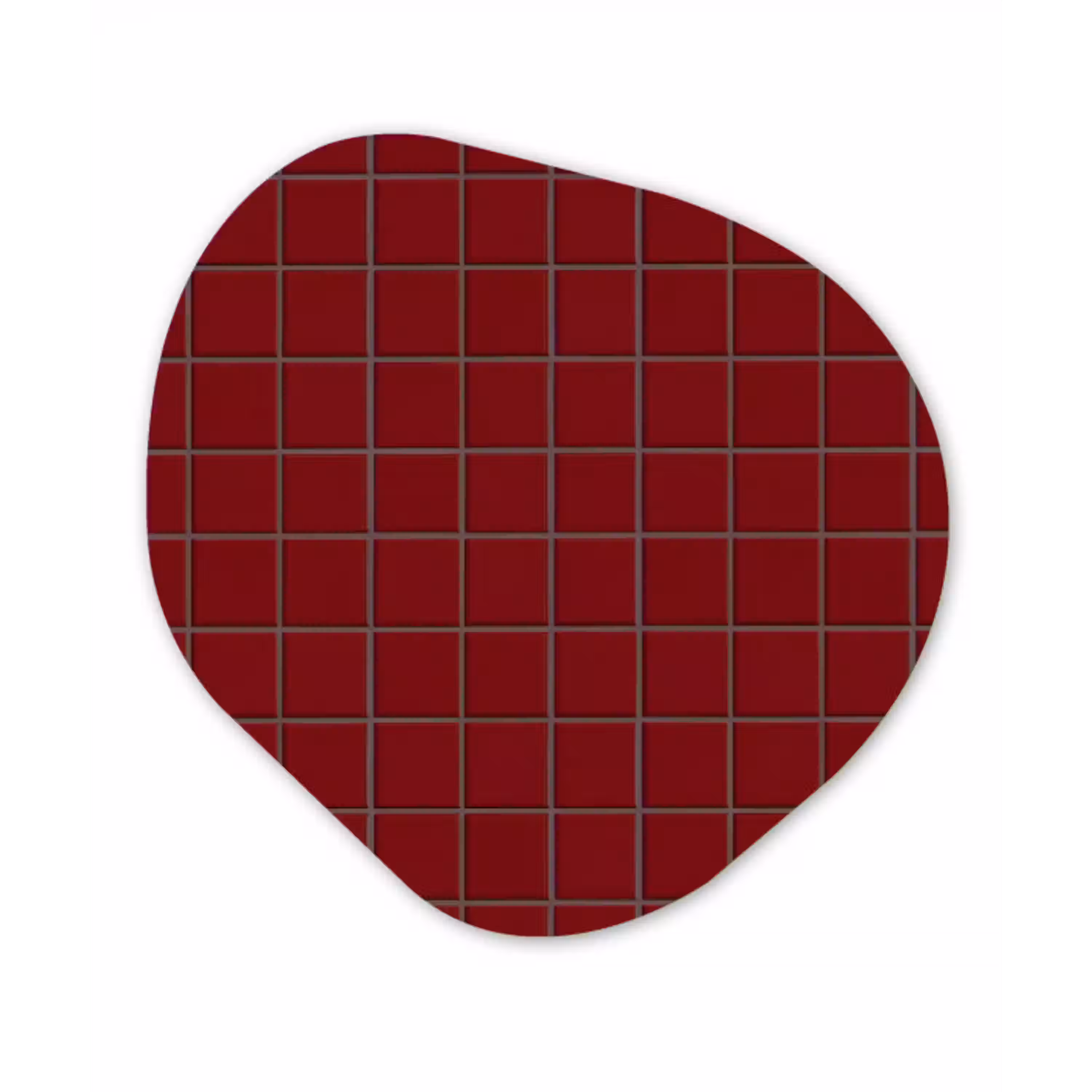 Patroon - Tegels - Burgundy Wandcirkel Organisch Aluminium middel 851 -3d