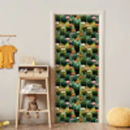 Katten - Bloemen - Kleurrijk deurposter klein 289 -sfeer4