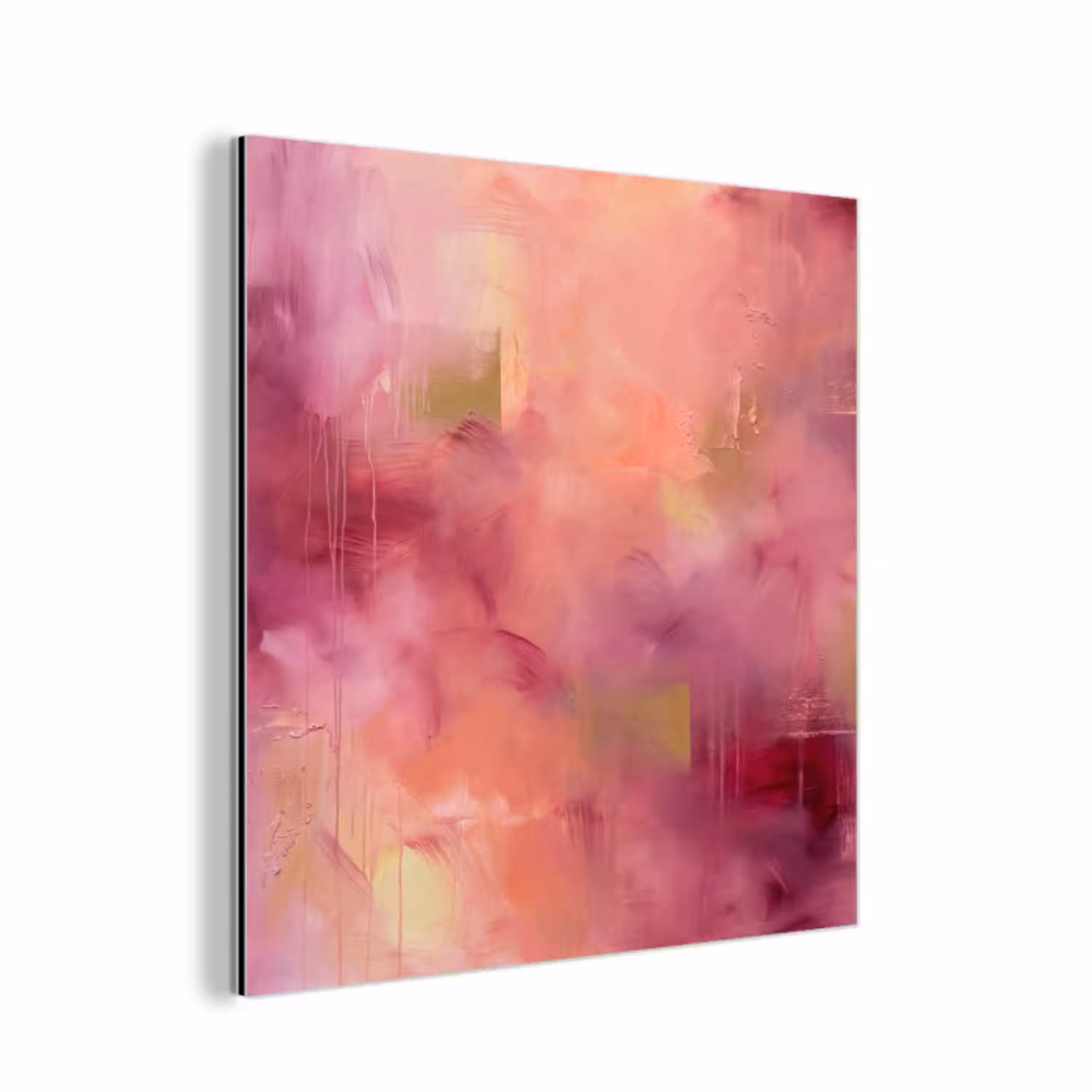 Abstract - Kleuren - Modern - Roze - Paars aluminium wit klein -3d