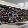 Donker - Kiezels - Glans keuken achterwand 2 middel 871 -3d_schuin