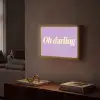 Oh darling - Hart - Paars Light Box met batterij (Wandlamp) middel -sfeer1